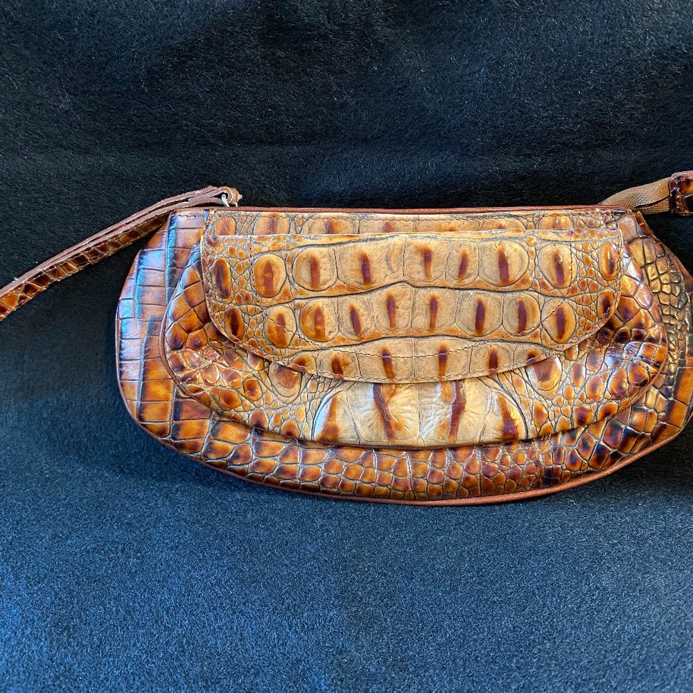 Brahmin Leather Crocodile Wristlet